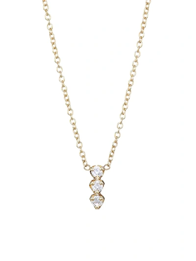 Zoë Chicco 14k Yellow Gold & Diamond Trio Necklace