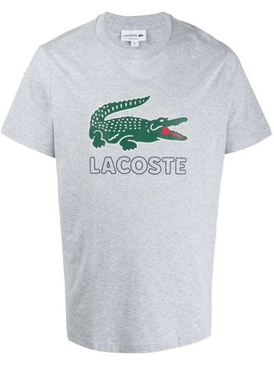 Lacoste Men's Graphic Croc T-shirt - Xxl - 7 In Grey