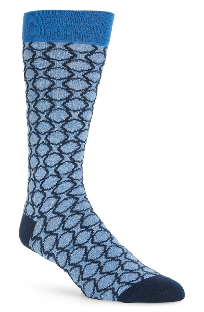 Ted Baker Layia Allover Pattern Socks In Blue