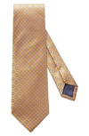 Eton Geometric Silk Classic Tie In Yellow