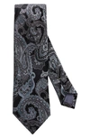 Eton Paisley Silk Classic Tie In Black