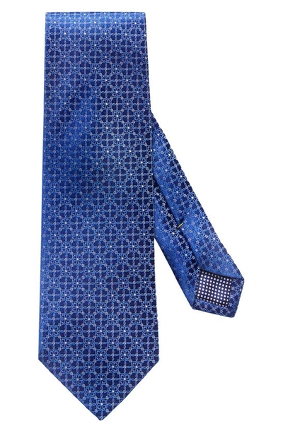 Eton Geometric Silk Classic Tie In Blue
