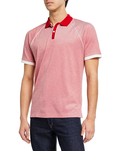 Michael Kors Color-block Classic Fit Polo Shirt - 100% Exclusive In Winter Red