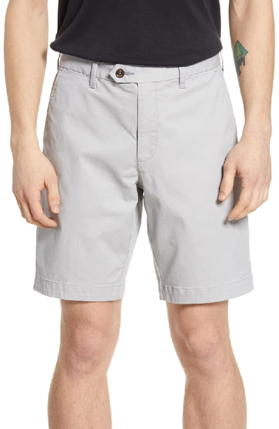 Ted Baker Selshor Slim Fit Chino Shorts In Lt-grey