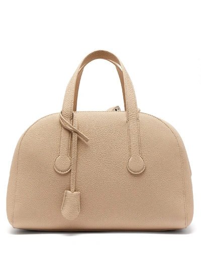 The Row Sporty Bowler 12 Bag In Pebbled Leather In Cream