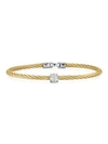 Alor 18k Yellow Gold Stainless Steel Diamond Cable Bracelet
