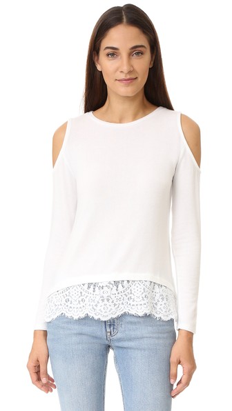 Generation Love Martha Cold Shoulder Sweater In White | ModeSens