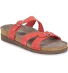 Mephisto 'hannel' Sandal In Coral Nubuck Leather