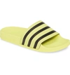 Adidas Originals 'adilette' Slide Sandal In Ice Yellow/ Core Black