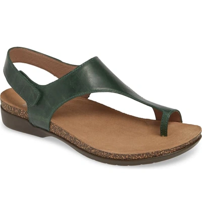 Dansko Reece Sandal In Green Leather
