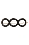 France Luxe Triple Circle Tige Boule Barrette In Black