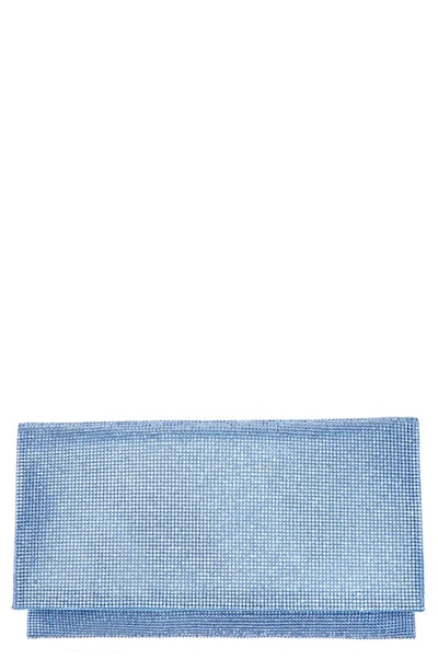 Nina Crystal Clutch In Light Blue