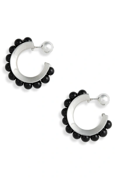Sophie Buhai Onyx Hoop Earrings In Sterling Silver/ Onyx