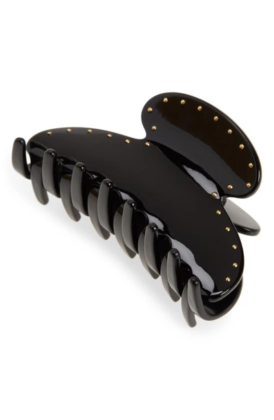 France Luxe Studded Couture Jaw Clip In Black