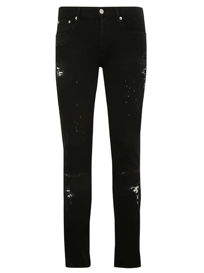 Givenchy Destroyed Skinny Jeans In Black