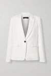 Rag & Bone Rylie Faille-trimmed Ponte Blazer In White