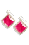 Kendra Scott Kirsten Drop Earrings In Yellow Gold Plate In Azalea Illusion/ Gold