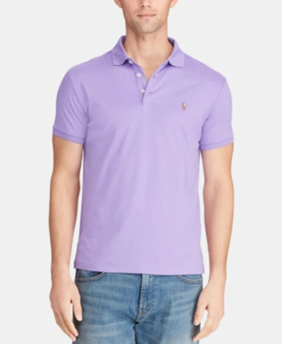Polo Ralph Lauren Men's Custom Slim Fit Soft Touch Cotton Polo, Created For Macy's In Hampton Purple