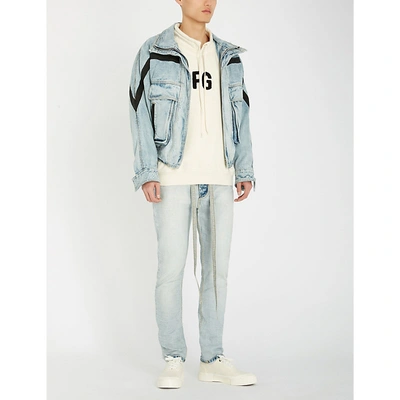 Fear Of God Sixth Collection Faux-leather-trimmed Denim Fear Of God Sixth Collection Faux-leather-trimmed Denim