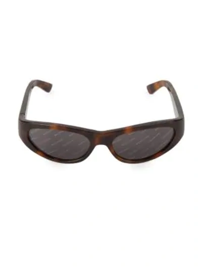 Balenciaga 59mm Rectangular Sunglasses In Brown