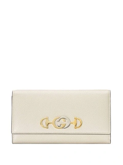 Gucci Zumi系列长款钱包 In White