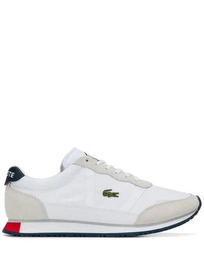 Lacoste Panelled Sneakers In White