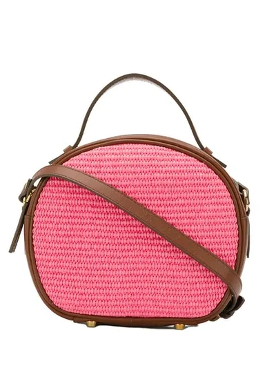 L'autre Chose Raffia Camera Bag In Pink