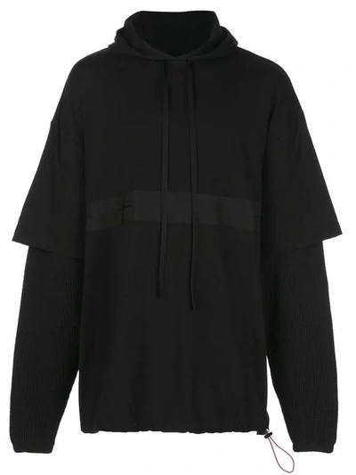 Ben Taverniti Unravel Project T-shirt Hoodie In Black