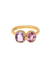 Marie Helene De Taillac Spinel And Amethyst Princess Duet Ring In Rosa