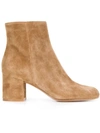 Gianvito Rossi Zipped Ankle Boots In Neutrals