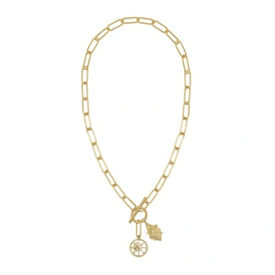 Wanderlust + Co Bee Gold Xl Toggle Necklace