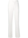 Helmut Lang Straight Leg Tailored Trousers In White