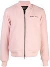 Amiri Embroidered Wool Bomber Jacket In Pink