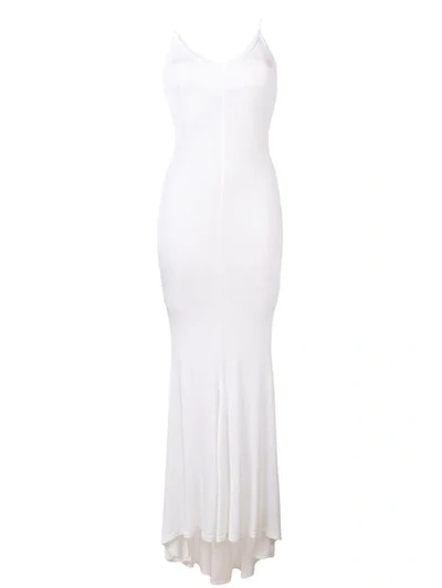 Alexandre Vauthier Fitted Long Dress In White