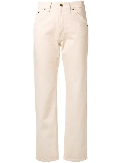 Jacquemus Cropped Denim In Neutrals