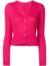 Sottomettimi Ribbed Cardigan In Pink