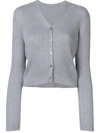 Sottomettimi Ribbed Knit Cardigan In Grey