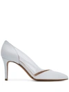 Albano Clear Panel Pumps In White