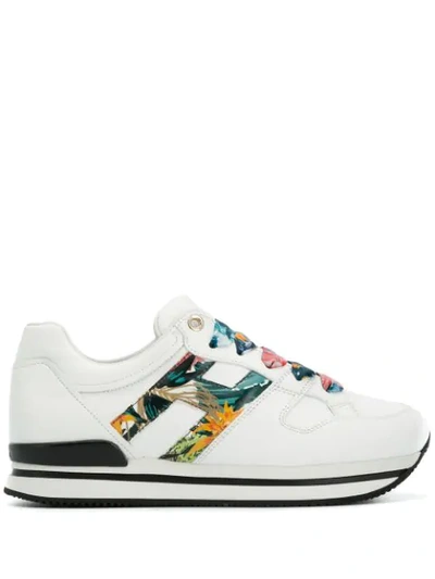 Hogan Printed Logo Trainers In White