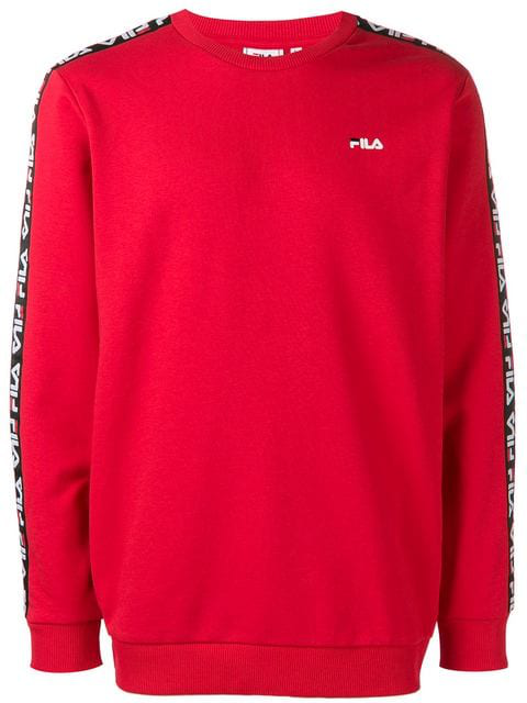 Fila Logo Tape Sweatshirt In Red | ModeSens