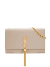 Saint Laurent Monogram Shoulder Bag In Neutrals