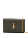 Saint Laurent Kate Small Shoulder Bag In Green