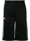 Kappa Logo Track Shorts In Black