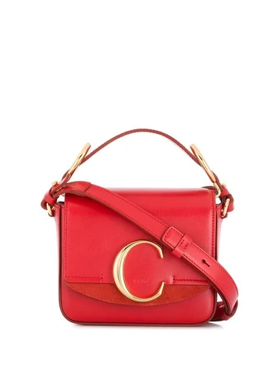 Chloé Mini C Bag In Red