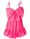 Msgm Flared Mini Dress In Pink