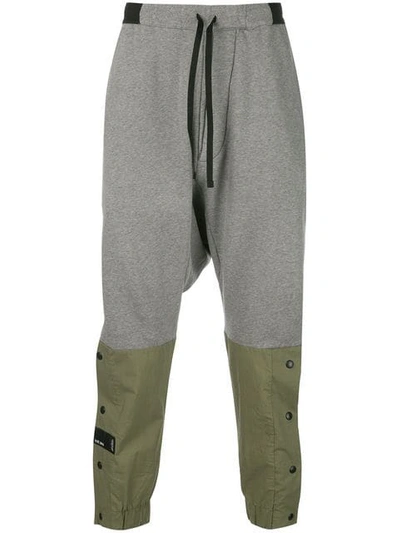 Ben Taverniti Unravel Project Terry Hybrid Track Pants In Grey