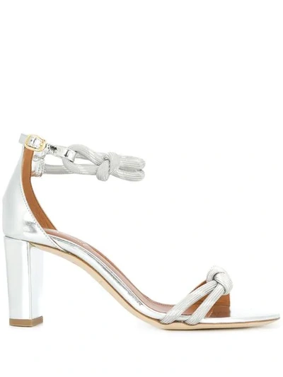 Malone Souliers Knot Detail Sandals In Silver