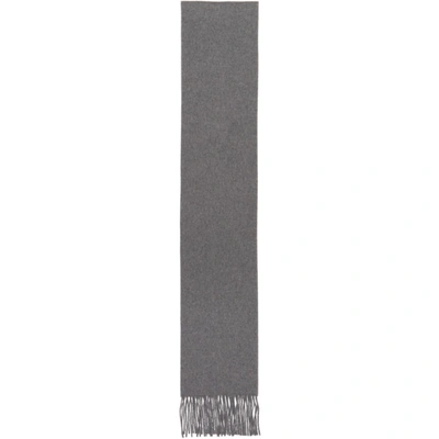 Acne Studios Canada Oversized Wool Scarf In Grey Melange