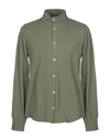 Fedeli Solid Color Shirt In Military Green