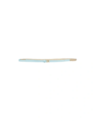 Rochas Thin Belt In Sky Blue